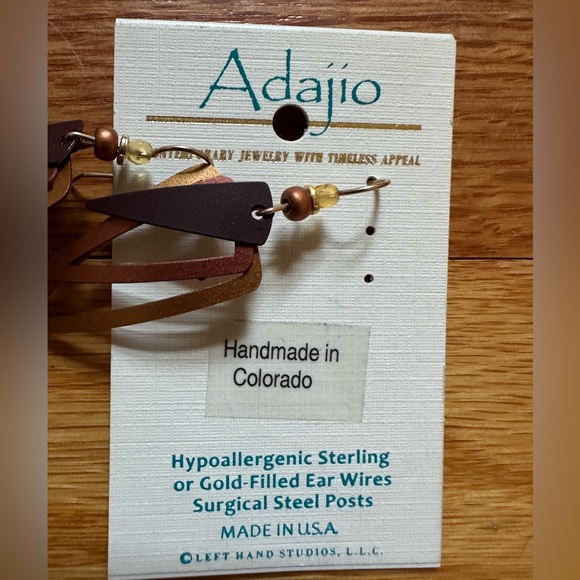 Copper Triangle Dangles by Adajio - Picture 3 of 3